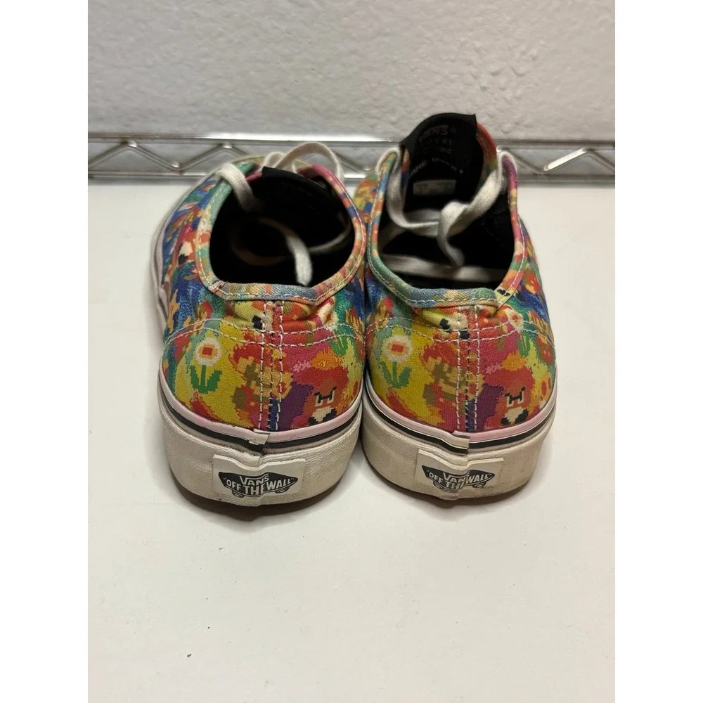 Vans x Nintendo Authentic Super Mario Bros Pixel Sneakers Shoes Men 6 Women 7.5